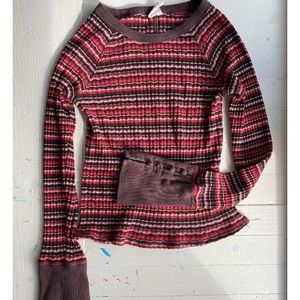 Free People Striped Long Sleeve